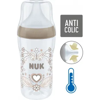 Kojenecká láhev Perfect Match láhev s kontrolou teploty 260 ml Nuk Hnědá