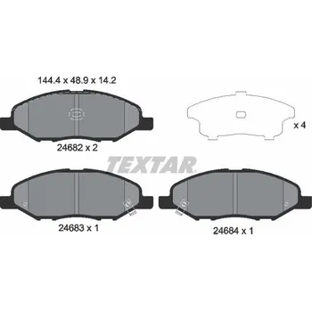 Brzdová destička Sada brzdových destiček, kotoučová brzda TEXTAR 2468201