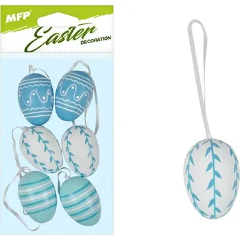 Velikonoční dekorace Vajíčka plast 6cm/6ks BLL sáček