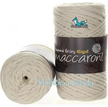 Příze Maccaroni Bavlněné šňůry 3 mm krémová 02_702