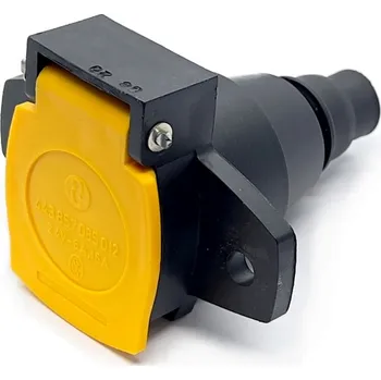 Zásuvka ISO 7-pólová - žlutá - nákladní vozy 24V-6A,16A