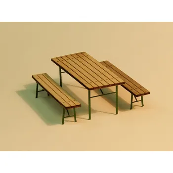 Modelová železnice skládací stůl a lavice Miniatur MOL15