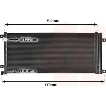 Klimatizace automobilu Kondenzátor, klimatizace VAN WEZEL 25015710