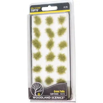 Modelová železnice světle zelené chomáčky trávy Woodland Scenics FS770