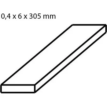 mosazný pás 0,4 x 6 mm délka 305 mm 5 ks Albion Alloys bs1m