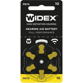Článková baterie WIDEX 10 / PR70 značkové baterie do naslouchadel, blistr 6ks.