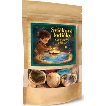 kreativní sada Albi Svíčkové lodičky z vlašských oříšků