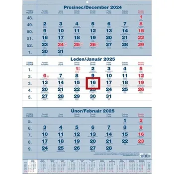 MFP Nástěnný kalendář tříměsíční 2025