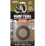 Oboustranná a extrémně silná MAMUT PÁSKA HIGH TACK 19 mm x 1mm x 2,5 m, DEBBEX