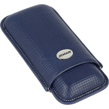 Pouzdro na 2 doutníky Jemar, kůže, Blue