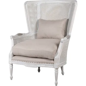 Křeslo Luxusní bílé ratanové křeslo kira 106cm