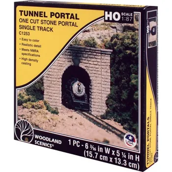 Modelová železnice tunelový portál kamenný jednokolejný Woodland Scenics C1253