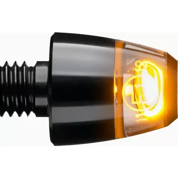 Osvětlení pro motocykl Homologovaný led motocyklový blinkr MOTOGADGET MO.BLAZE PIN pozice montáže zadní nebo přední, balení 1 kus, barva černé tělo/čiré zakončení blinkru