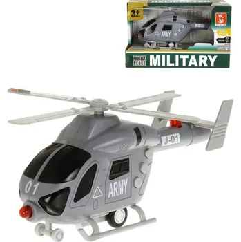 autodráha Army helikoptéra plastová na baterie vojenský vrtulník Světlo Zvuk v krabici