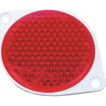 Odrazka červená FI75U (32) průměr 85 mm, 2 díry