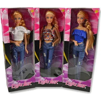 Panenka Panenka Defa Lucy trendy v džínách a triku 3 druhy v krabičce