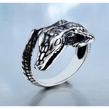 Prsten Ocelový prstýnek krokodýl
