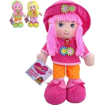 Panenka Panenka Adélka látková textilní zpívá mluví česky hadrová na baterie CZ Zvuk