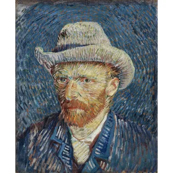 Plakát Plakát, Obraz - Self-Portrait with Grey Felt Hat (1887), Vincent van Gogh