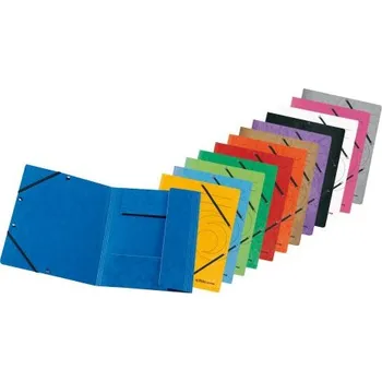 Archivační box Odkladací mapa s gumou Prešpán A4, 3klopá, Herlitz, červená