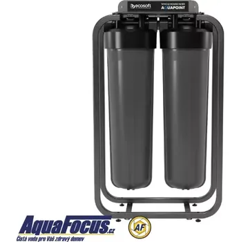 vodní filtr Dvojitý filtr AquaPoint BB pro celý dům na kovovém stojanu 20“/4,5“ x 1“