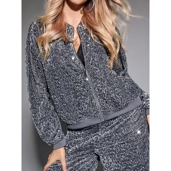 Dámská mikina Sinsay - Mikina - sříbrná - 6421J-SLV - 6421J-SLV-XS-1