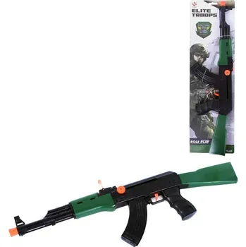 Dětská zbraň Samopal vojenský 37cm dětská zbraň plastová na setrvačník