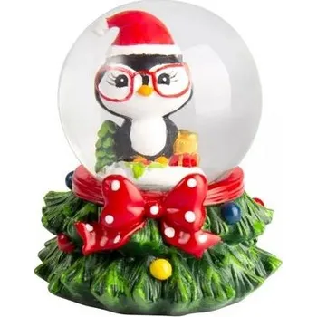 Vánoční dekorace ALBI - sněžítko K vánocům Tučňák s mašlí