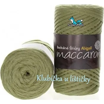 Příze Maccaroni Bavlněné šňůry 3 mm světlá khaki 21