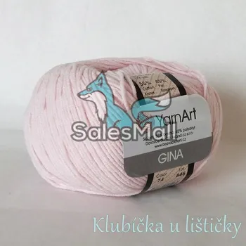 Galanterie YarnArt Příze Gina / Jeans 74 -světle růžová