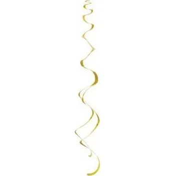 Zábavní pyrotechnika Serpentýny papírové závěsné - zlaté, (8ks)