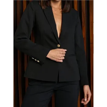 Dámské sako Sinsay - Jednořadé sako - černá - 947AW-99X - 947AW-99X-XXS-2