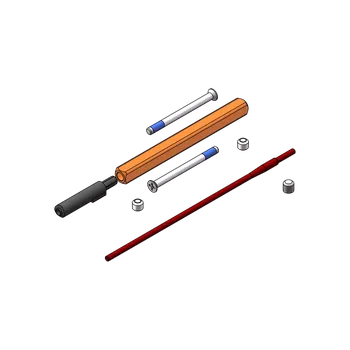 Dveřní kování GK - PRODLUŽOVACÍ SADA LUCIA PIATTA S S2L Tloušťka dveří 55-60 mm