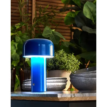Lampička Stolní lampa modrá vnitřní venkovní moderní styl Beliani