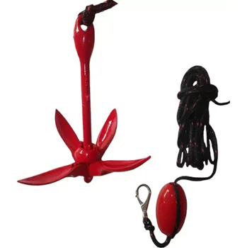 Kotva Skládací čtyřramenná kotva 2,5 kg s lanem a bójkou