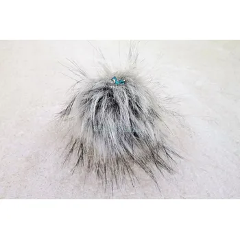 Příze Bambule Mia velká středně šedá černé konečky 82MJ