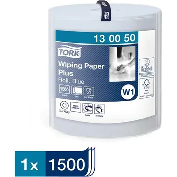 Utěrka Tork 130050, papírová utěrka Plus dvouvrstvá, návin 510 m, W1