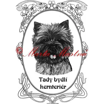 Cedulka kernteriér, cairn terier - Bez samolepicí vrstvy