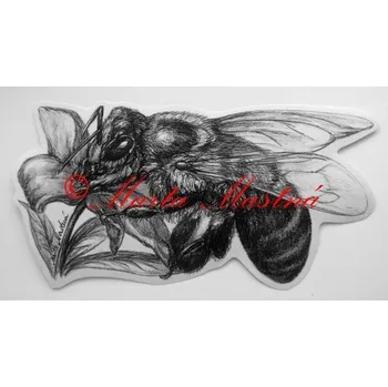 Samolepka včela c503 - Velká - přibližně A4