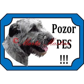 Cedulka irský vlkodav šedý - Bez samolepicí vrstvy
