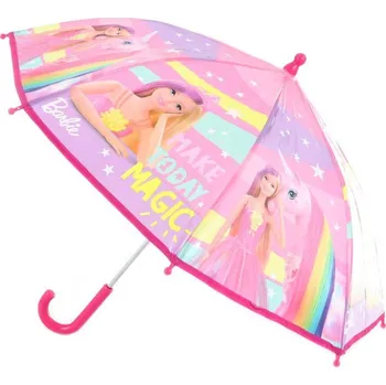 Panenka Deštník dětský Barbie manuální 56x66cm
