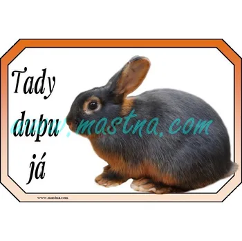 Králík tříslový modrý, cedulka - Bez samolepicí vrstvy