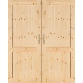 Interiérové dveře ArchoD Dvoukřídlé dřevěné dveře sukaté z borovice SK Klasik