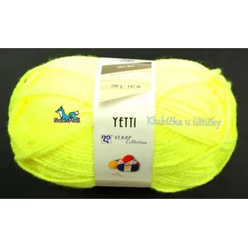 Příze Vlnap Příze Yetti 50010 - neonově žlutá