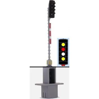 Modelová železnice návěstidlo AŽD odjezdové ( Ž,Č,B,Ž ) Němeček h490c