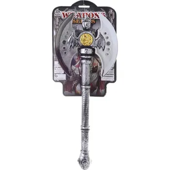 Sekera válečnická oboustranná zdobená dětská zbraň dvoubřitá plast