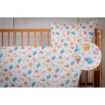 Povlečení JAN peří Luxusní dětské povlečení do postýlky - renforce - ZOO - Luxusní dětské povlečení do postýlky - renforce - ZOO - 60x45/135x90