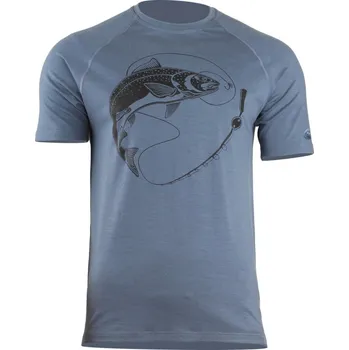 Pánská móda SALMON pánské merino triko - Modrá 5656 / XXXL / Modrá