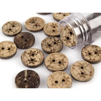 Knoflík Knoflík kokosový květ 24"