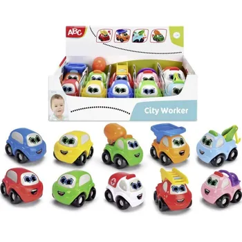 autodráha Dickie ABC Auto City Worker baby veselé s obličejem 8 druhů plast
